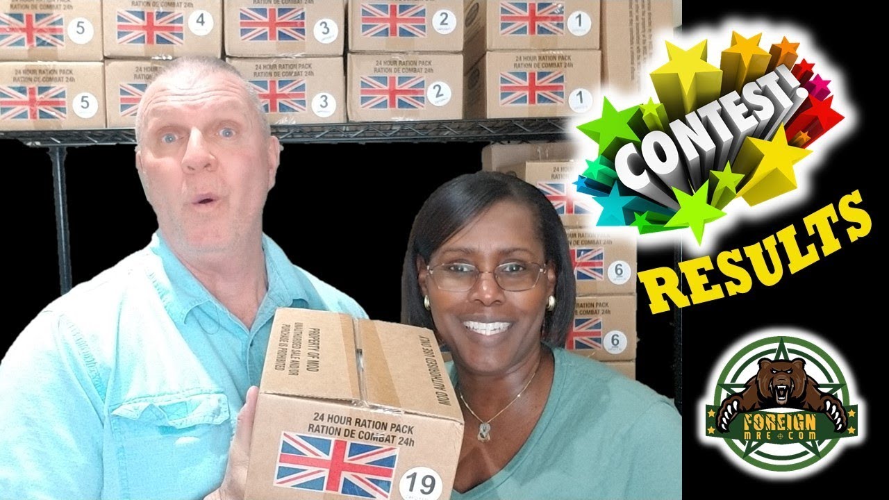 Tracy's Contest Winner! - Contest Results for British 24 Hour MRE - YouTube