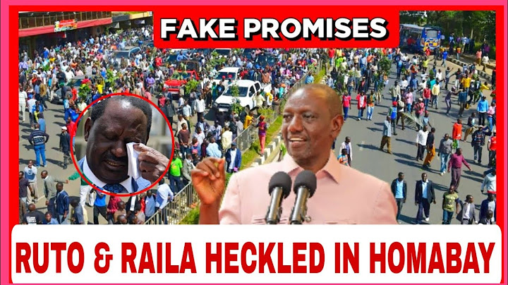 Wasaliti!RUTO & RAILA HECKLED IN HOMABAY AS RESIDENTS CHASE THEM LIKE A DOG WHICH HAS STOLEN EGGS