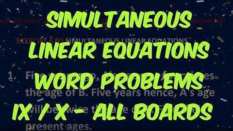 Ex 6G Q1 Q2 Selina ICSE Class 9 Simultaneous Linear Equations Word Problems CONCISE MATH SOLUTIONS