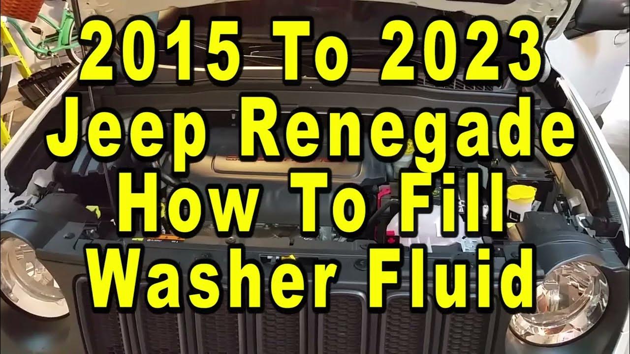 Jeep Renegade How To Fill Windshield Wiper Washer Fluid 2015 To 2023