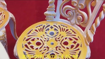 Cổng Cửa Cầu thang Lan can Hàng rào Hoa bông gió Giường ghế nhôm đúc cao cấp tại Hồng Bàng Hải Phòng