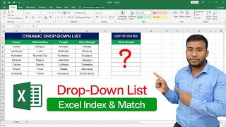 Index Match Formula using Dynamic Drop-down list in Microsoft Excel | Index Match Function in Excel