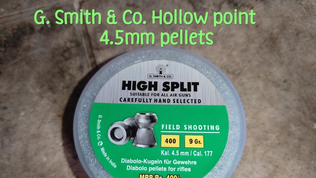 Airgun Pellets G Smith and Co. High Split 4.5mm .177 hollow point head 