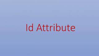 HTML id attribute - part 4