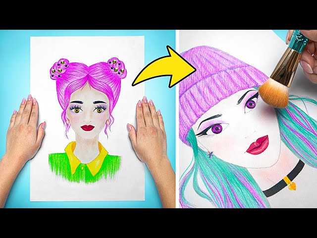 COMO FAZER BONECAS PARA MAQUIAR SEM DESENHAR!!! - CANAL MAKES DIGITAIS 