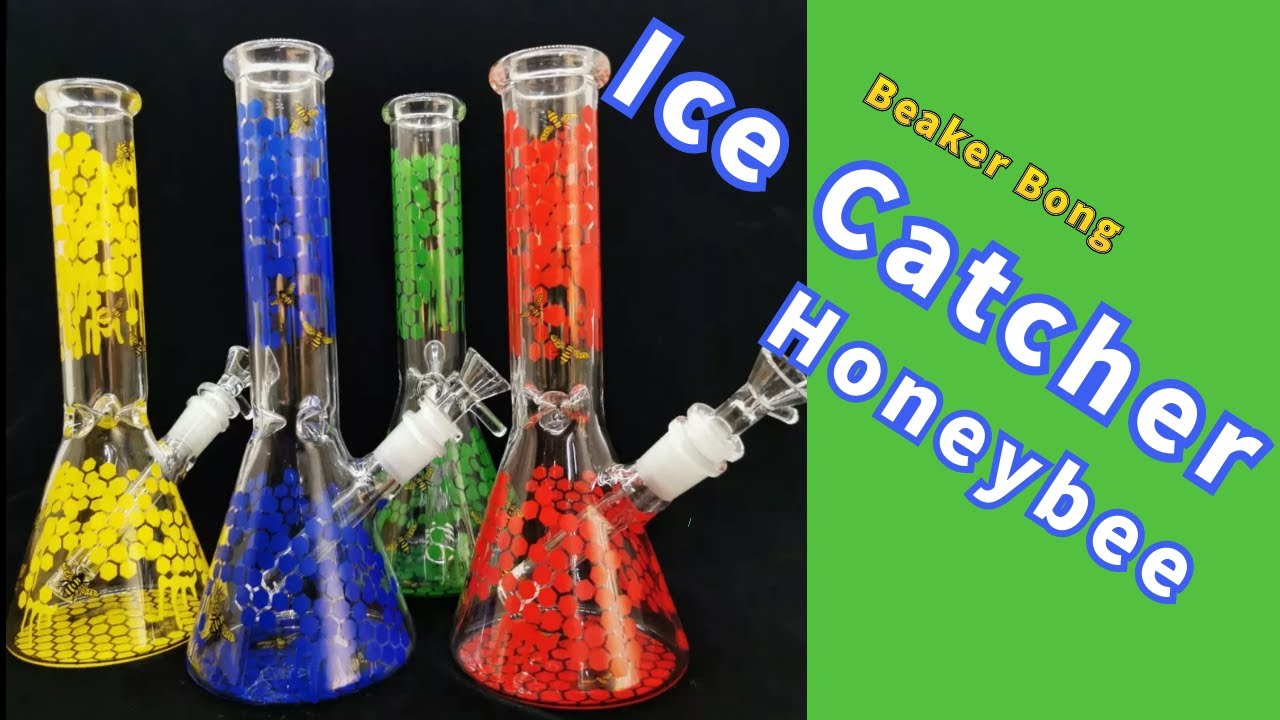 New Tall Big Colorful Honeybee Glass Beaker Bong With 18mm Female Joint ShareBongs Product Review
