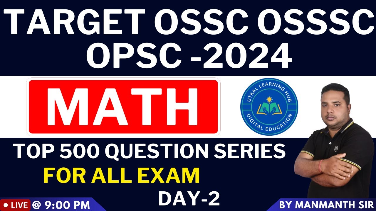 Opsc Math Target ossc osssc opsc 2024 top 500 Math question series for all exam ...
