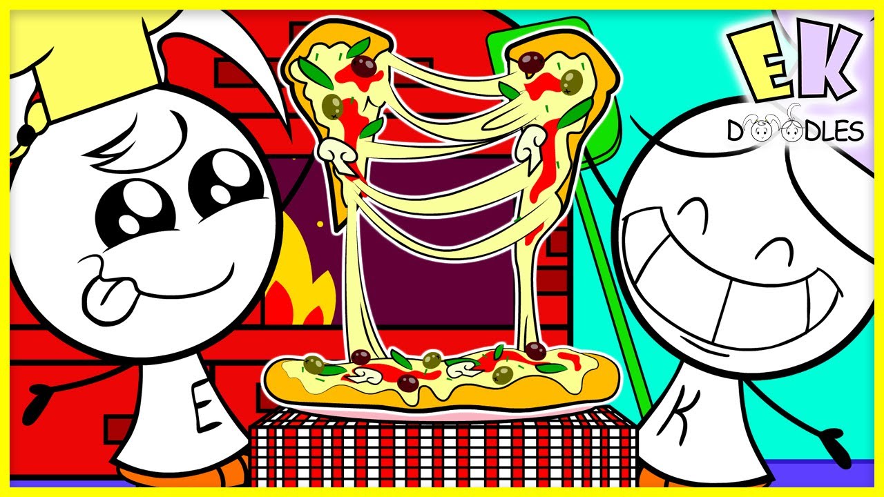 Fun DIY How to Make Pizza! EK Doodles Food Challenge with Pizza Toppings