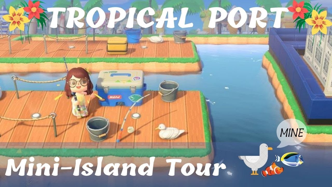 Amazing Tropical Port Mini Island Tour Animal Crossing New Horizons Youtube