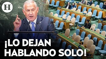 Así fue el momento en que diplomáticos abandonan la ONU durante el discurso de Benjamín Netanyahu