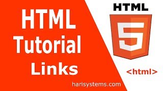 html tutorial for beginners | html5 Links tutorial | html tutorial for freshers | Harisystems
