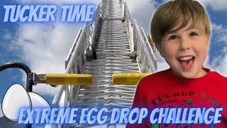 Surviving The Extreme Egg Drop Challenge|Tucker Time Extreme Egg Drop Challenge|Mark Rober Inspired