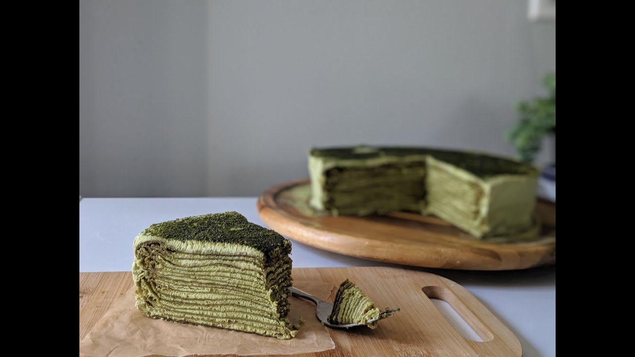 Matcha Crepe Cake Recipe (Vegan)