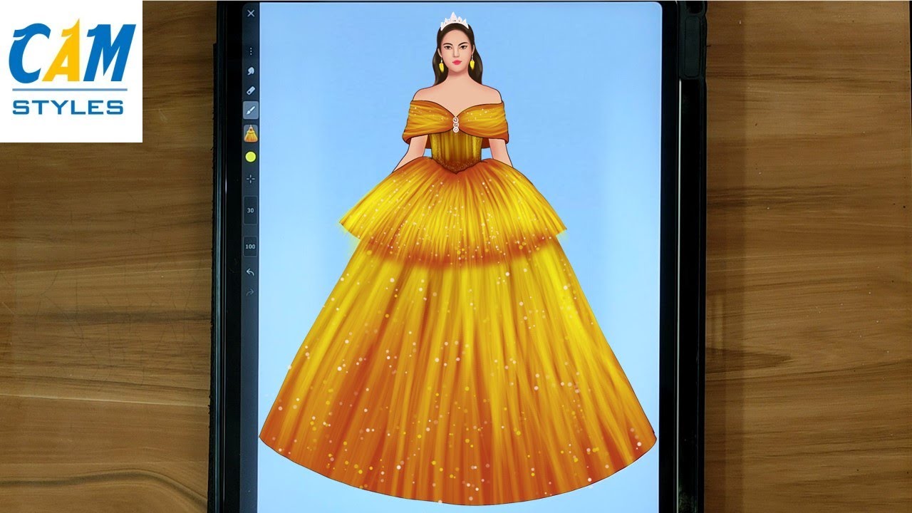 Fashion Illustration drawing | Digital Drawing iArtbook App - YouTube