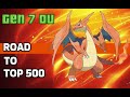 Pokemon gen 7 ou road to top 500 mega charizard y