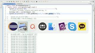 CS2 Java Tutorial Birthday Book App 01 Birthday class, attributes, constructor, and accessors