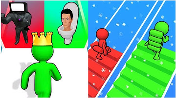 Giant Rush 3D VS Bridge Race 3D Gameplay || New Game || Max Level Gameplay || Mobile Game