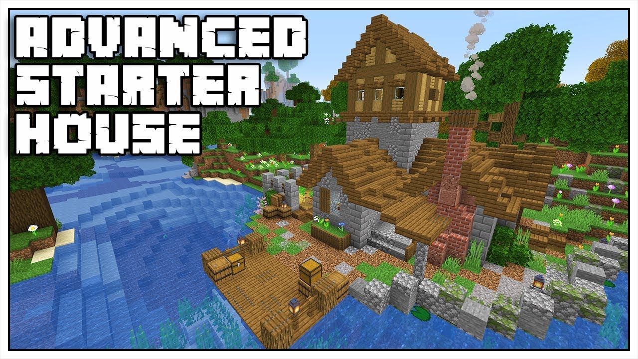 Minecraft 1 14 Advanced Starter House Tutorial Youtube