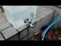 タンクに蛇口をつけてみる事前テスト
