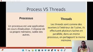 La différence entre Processus et Threads.