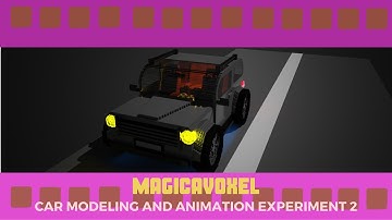 How To Make Car Model and Animation | MagicaVoxel Speed-Art
