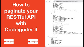 How to paginate your RESTful API with Codeigniter 4 (Pagination API RESTful avec Codeigniter 4)