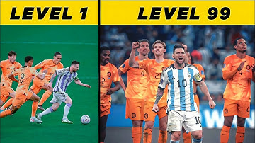 Lionel Messi Skills Evolution I Level 1 to 100 ⚽👑 Messi Highlights & Goals