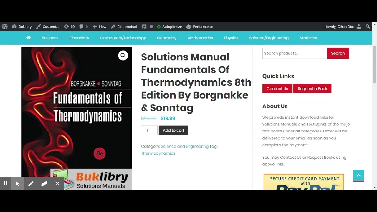 Solutions Manual Fundamentals Of Thermodynamics 8th Edition By Borgnakke &amp; Sonntag - YouTube