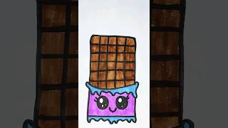 Cómo Dibujar Y Colorear Una Tableta De Chocolatehow To Draw Chocolate Bar