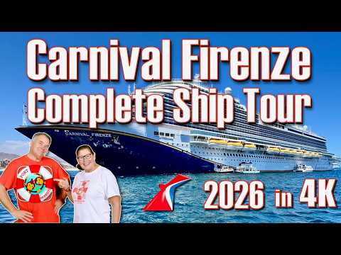 Carnival Firenze Complete Ship Tour 2026 in 4K