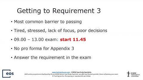 ICAEW Case Study Tips: Overcoming the stumbling block that is Requirement 3