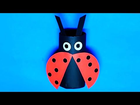 איך להכין חיפושית פרת משה רבנו מגליל נייר