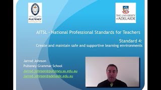 Details AITSL NPTS Standard 4 - Create and Maintain safe environment News