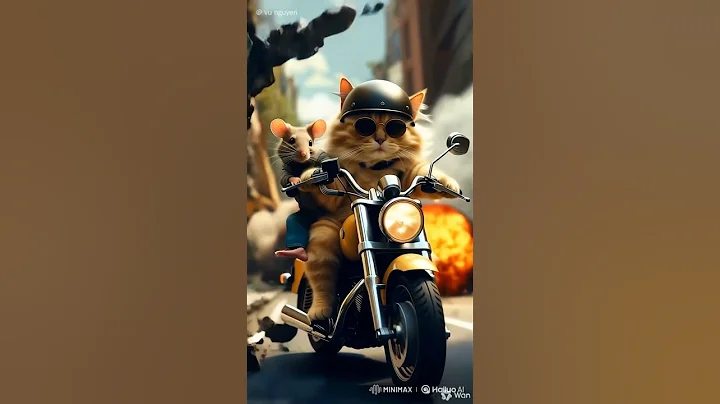 Watch the video about Viral AI Cat Video – Watch This Cat Ride a Bike with a Rabbit! 🔥 #Funny AI Video #funnyanimals