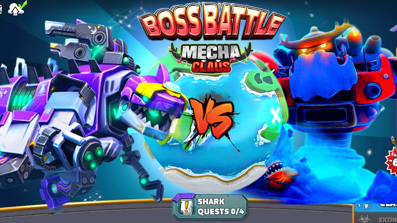 МЕХА ШАРКДЖИРА ПРОТИВ МЕХА КЛАУСА (БИТВА РОБОТОВ) ГЕЙМПЛЕЙ BIG SHARK HUNGRY SHARK WORLD