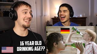 drinking and alcohol: Germany vs. USA  (Americans React)