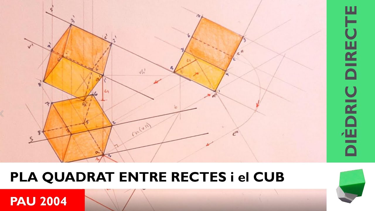 Quadrat oblic - CUB - PAU 2004 - Poliedres regulars - Dièdric directe