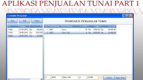 Part1 - Intro ( Aplikasi Penjualan Tunai )