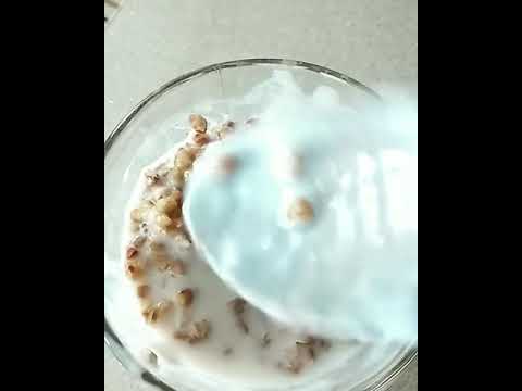 Сырая гречка в кефире