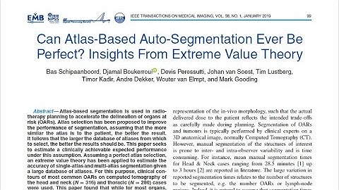 Can Atlas-Based Auto-Segmentation Ever Be Perfect? Insights From Extreme Value Theory