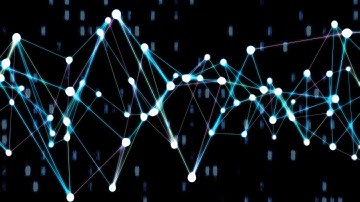 Plexus Neural Network Node Internet Data Connection Science Concept 4K VJ Loop Moving Background