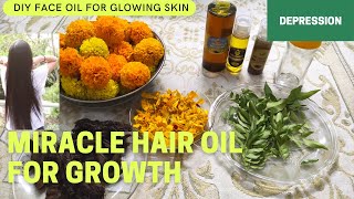 Hair Oil for Hair Growth|Diy Face Oil for Glowing Skin|Depression Cure|Diy Face Serum|Saniyo Vlogs