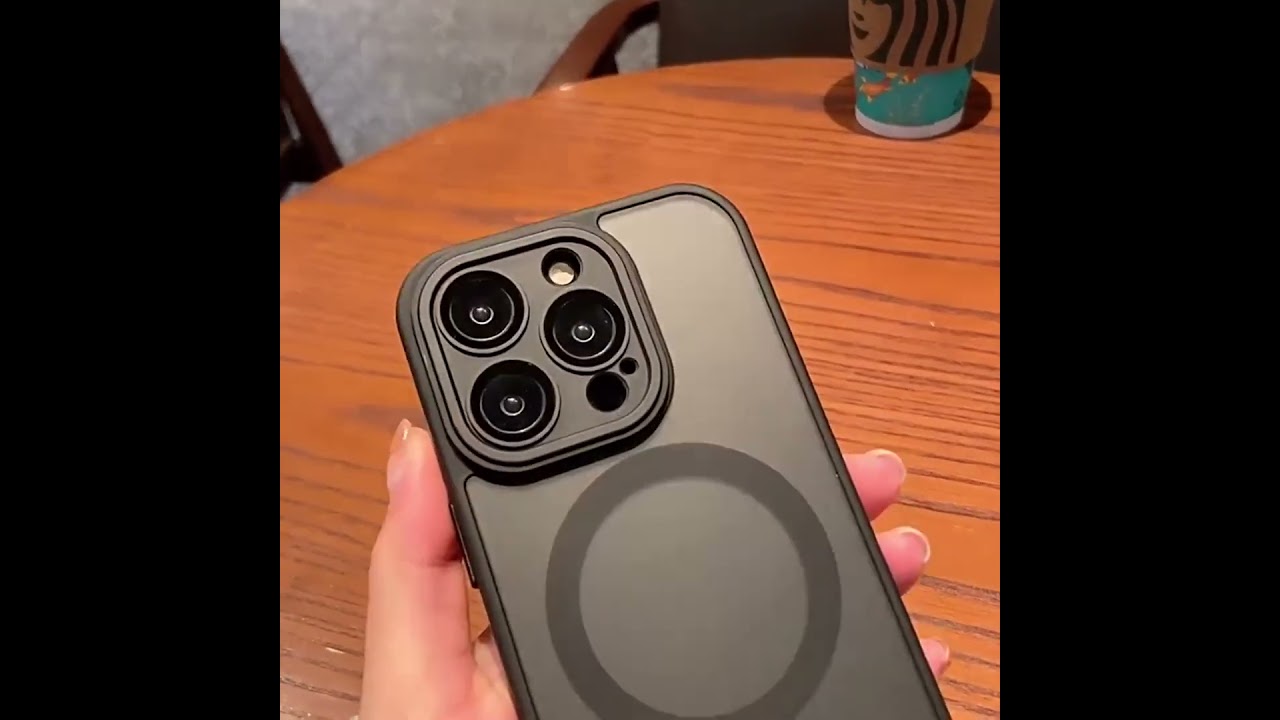 Силиконовый чехол "Frosted Matte" with MagSafe для Apple iPhone 15 Pro Max Черный