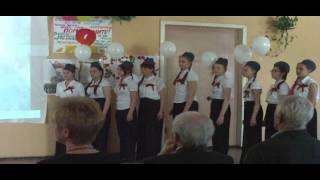 Праздник военной песни в нашей школе. 7 "А" Журавли