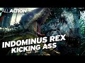 Indominus Rex Kicking Ass | Jurassic World (2015) | All Action