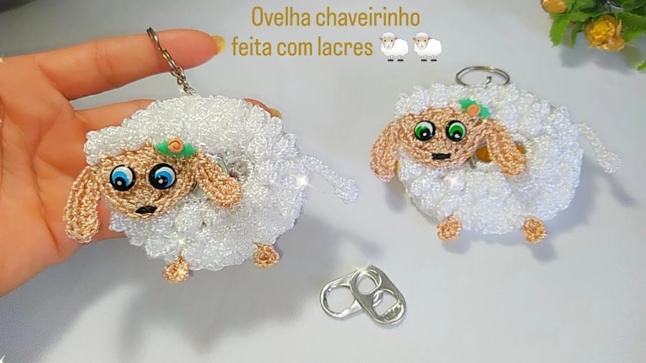 OVELHA CHAVEIRINHO 🐑🐑 RECICLANDO LACRES DE LATINHAS ♻️
