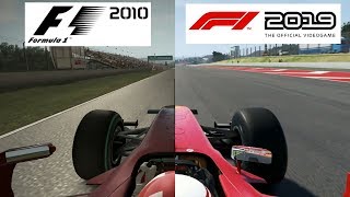 A comparison of the graphics, sound and handling ferrari f10 on f1
2010 2019. both games were published by codemasters, but nine years
apart an...