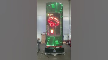 360 ° Rotating LED Mechanical Display Tower #LEDdisplay#bankcard