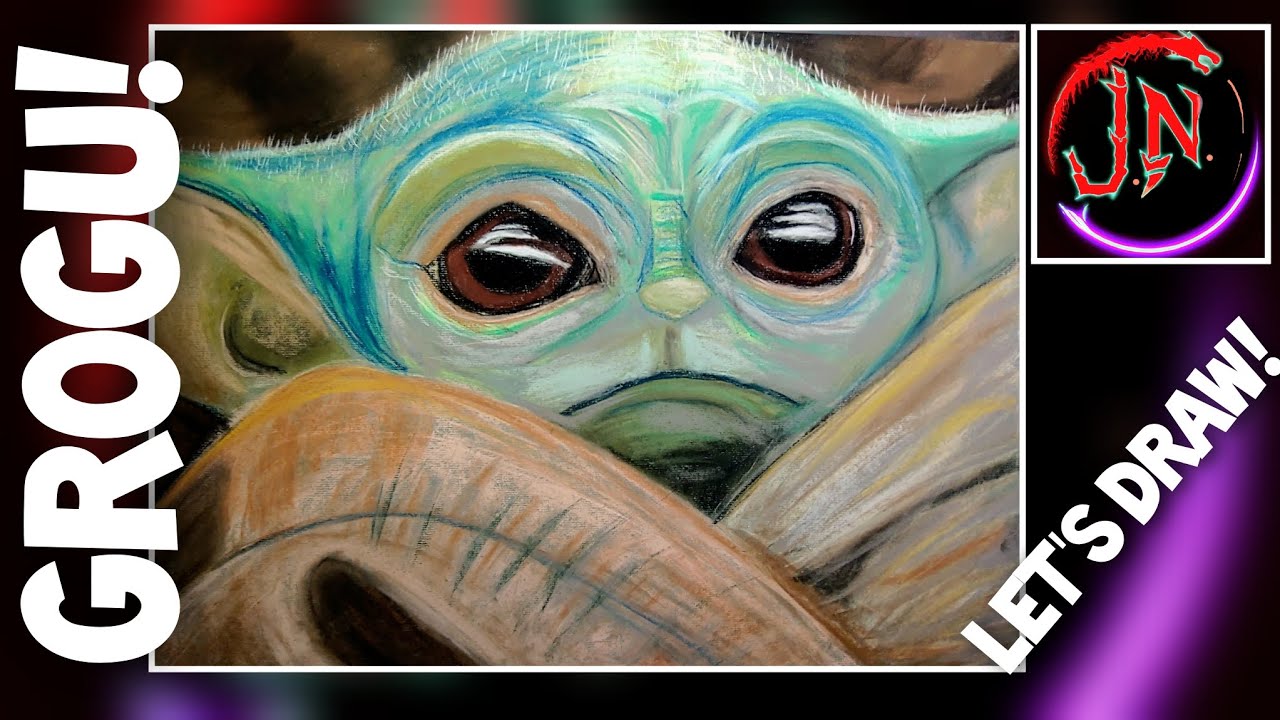Let's Draw Grogu, Baby Yoda! Awe so Cute! Star Wars Art #Grogu # ...