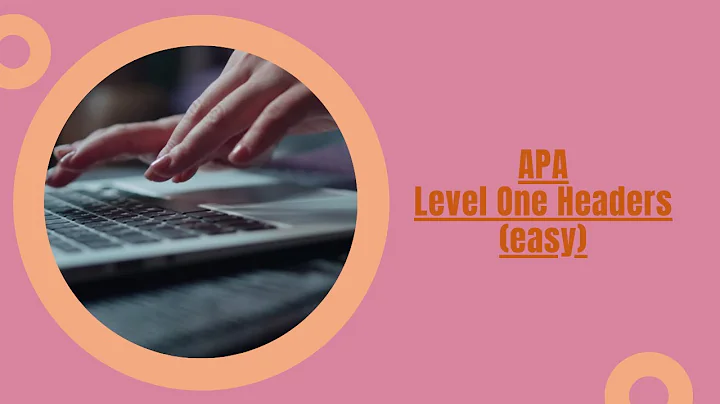 APA: How to Format Level One Headings